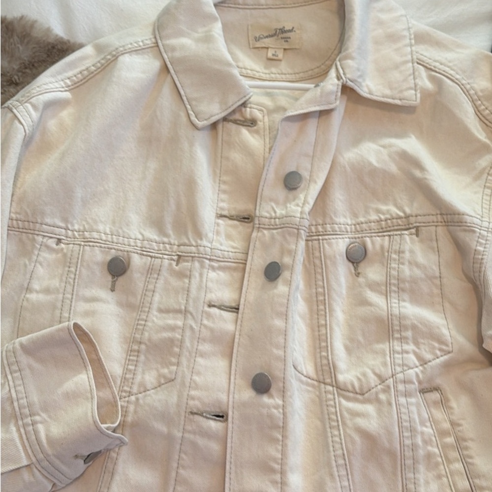 Universal Thread Light Beige Jean Jacket - image 1